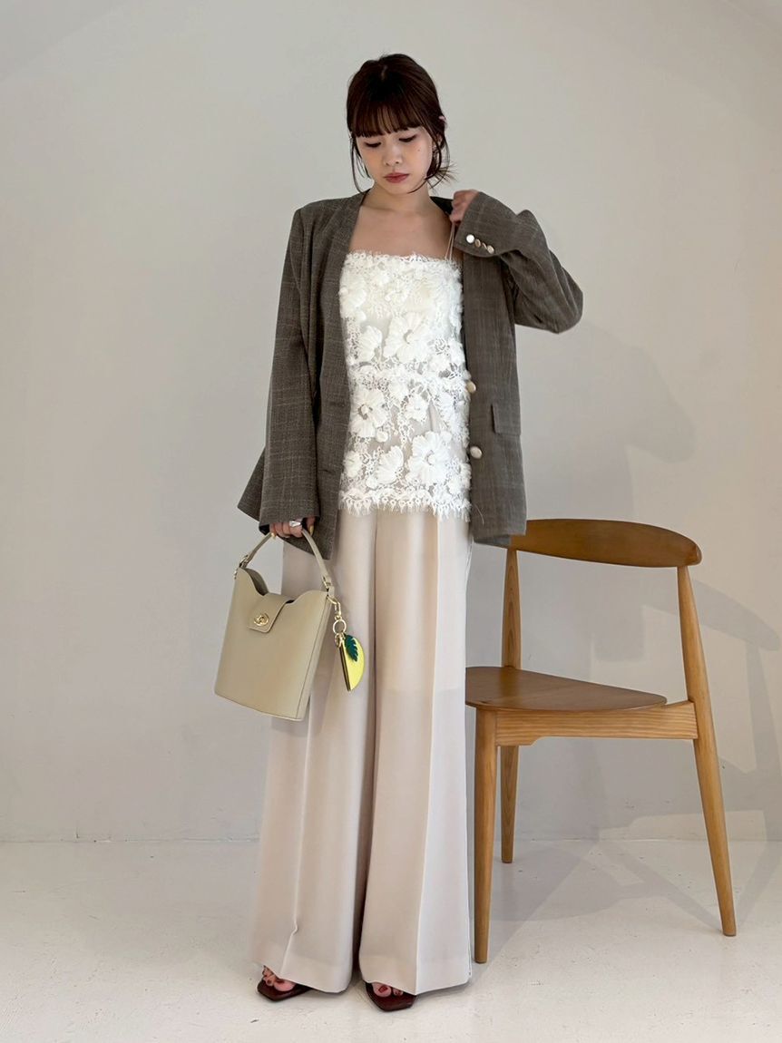 FRAY I.D「フラワーエンブロイダリーレースキャミソール」|キャミソール|