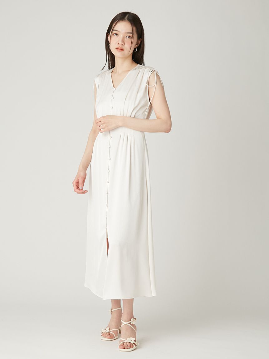 FRAY I.D「ウエストタックサテンワンピース／ウォッシャブル」|ワンピース|