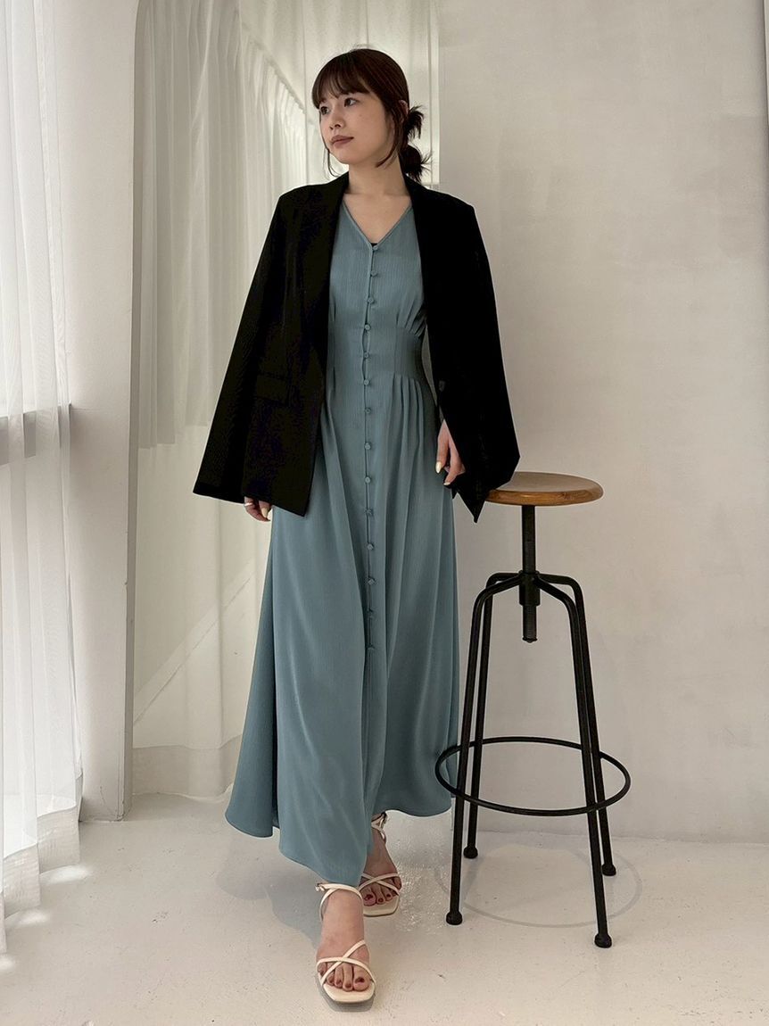 FRAY I.D「ウエストタックサテンワンピース／ウォッシャブル」|ワンピース|