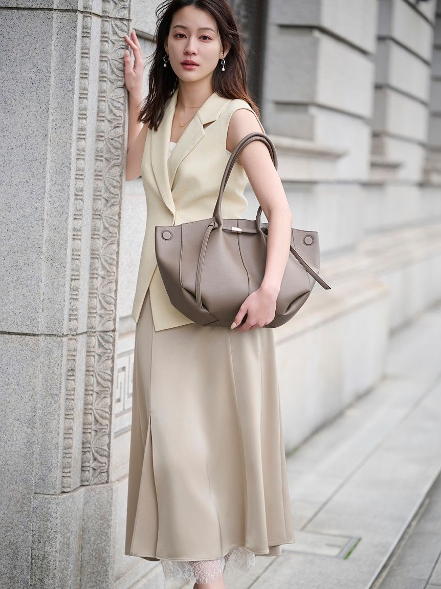 FRAY I.D「レースレイヤードサテンスカート」|スカート|