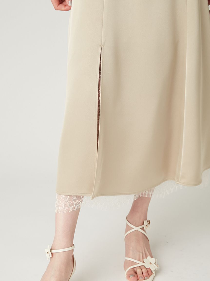 FRAY I.D「レースレイヤードサテンスカート」|スカート|