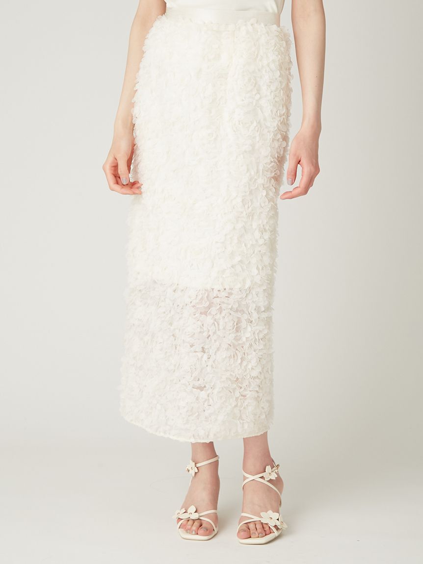 FRAY I.D「3Dフラワーストレートスカート」|スカート|