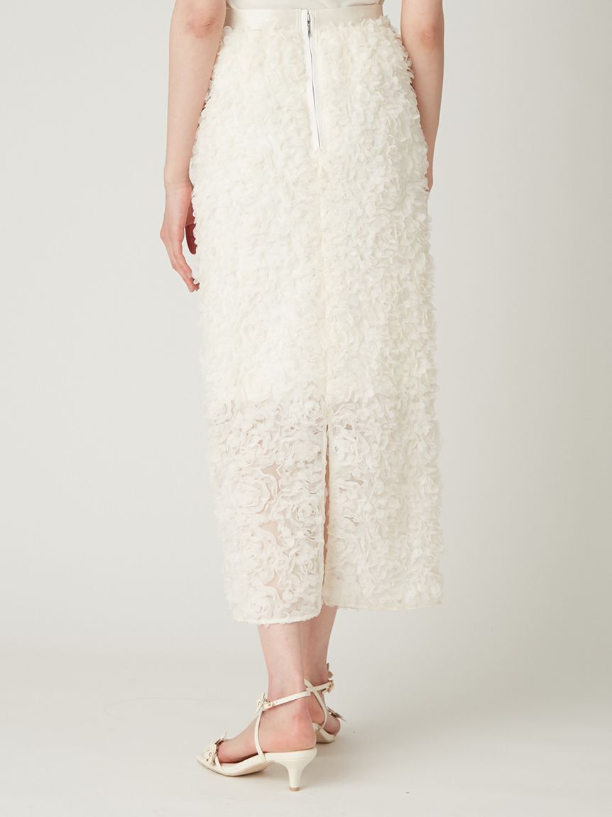 FRAY I.D「3Dフラワーストレートスカート」|スカート|