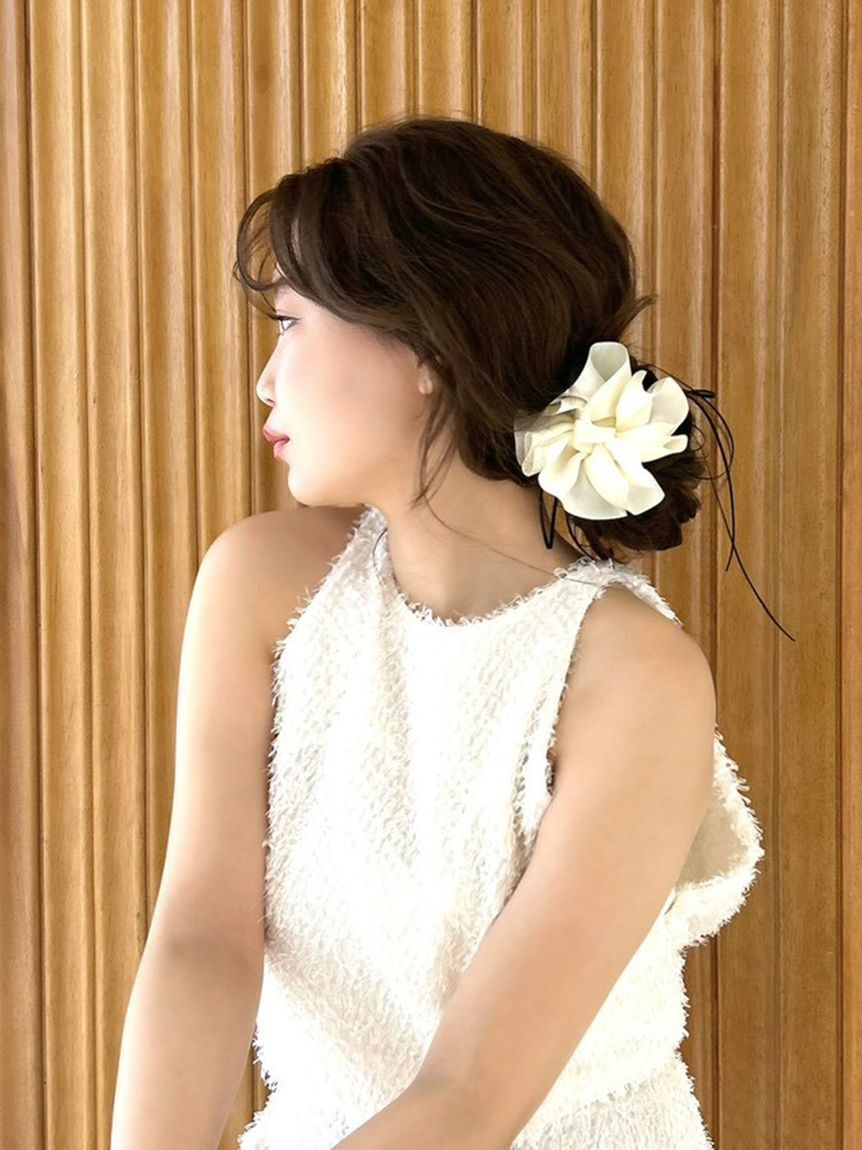 FRAY I.D「フラワーモチーフシュシュ」|ヘアバンド|