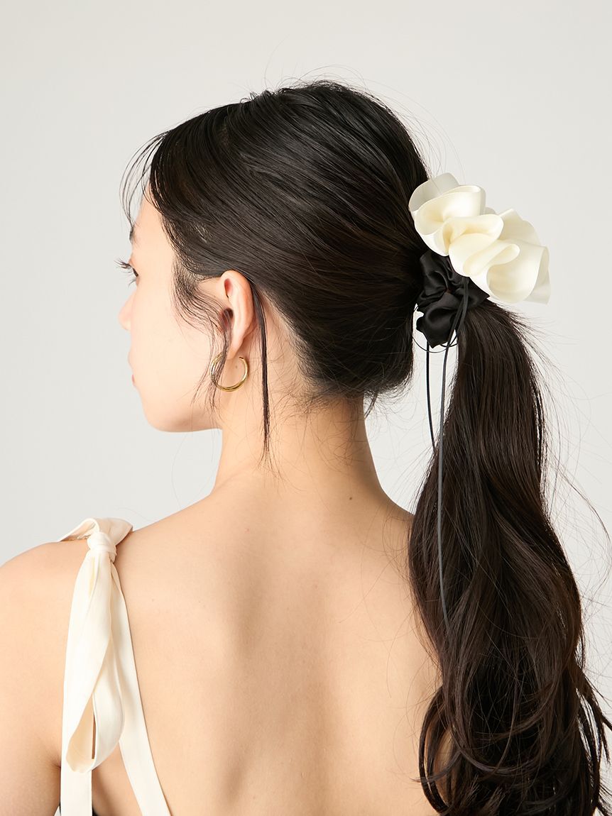FRAY I.D「フラワーモチーフシュシュ」|ヘアバンド|