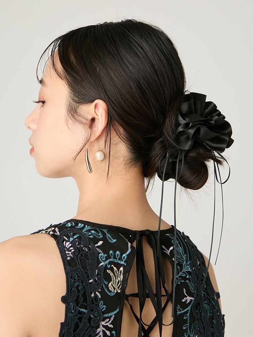 FRAY I.D「フラワーモチーフシュシュ」|ヘアバンド|