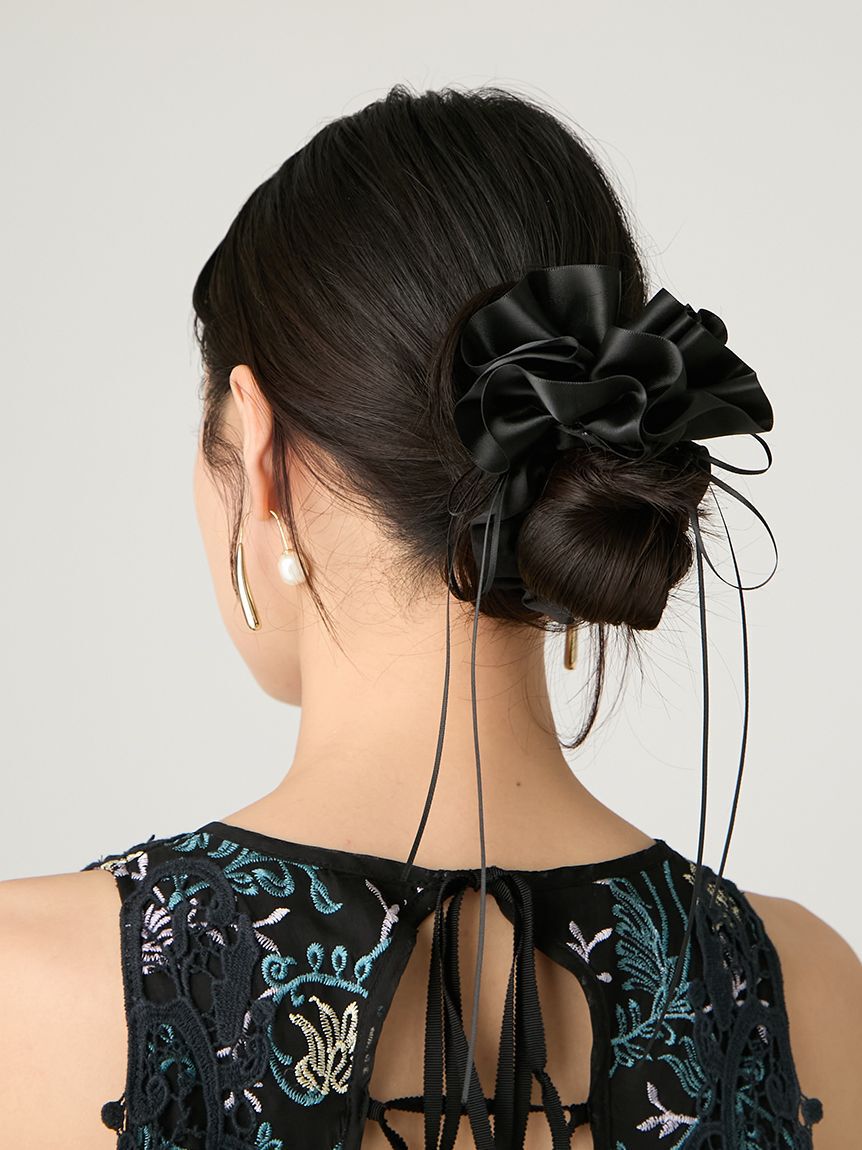 FRAY I.D「フラワーモチーフシュシュ」|ヘアバンド|