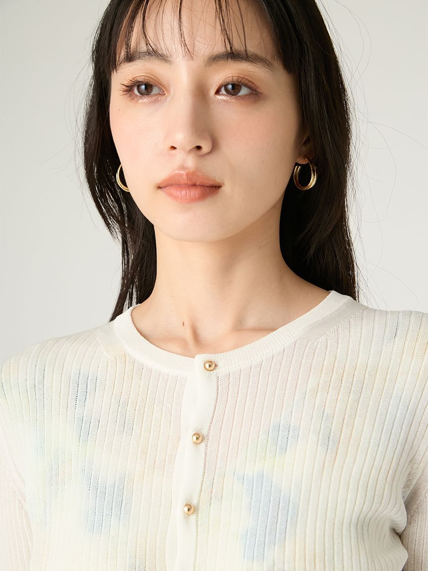 FRAY I.D「シルクコットンシアーリブカーディガン」|カーディガン|