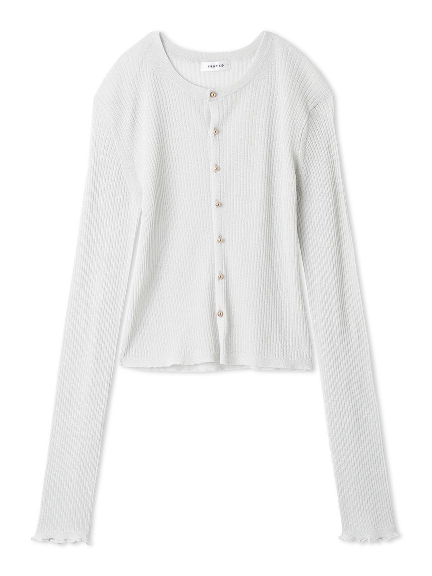 FRAY I.D「シルクコットンシアーリブカーディガン」|カーディガン|SLV