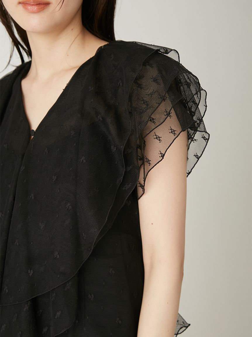 FRAY I.D「ラッフルチュールレースブラウス」|シャツ・ブラウス|
