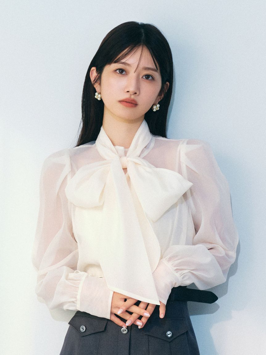 LILY BROWN「ビックボウタイブラウス」|シャツ・ブラウス|