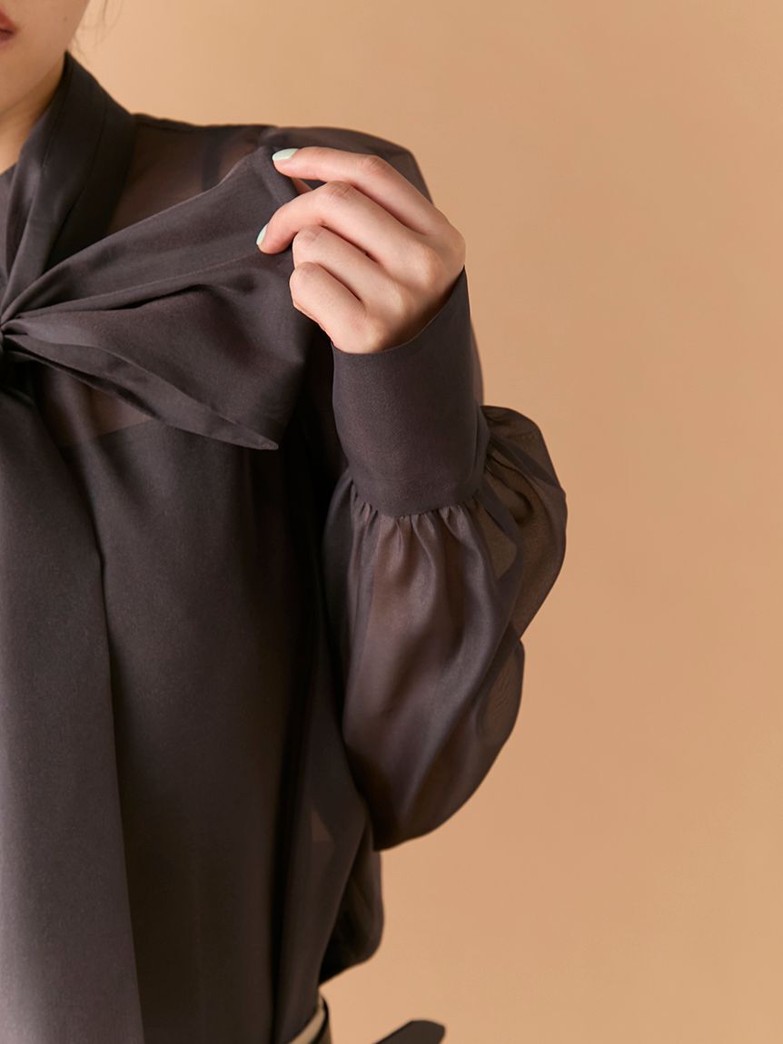 LILY BROWN「ビックボウタイブラウス」|シャツ・ブラウス|