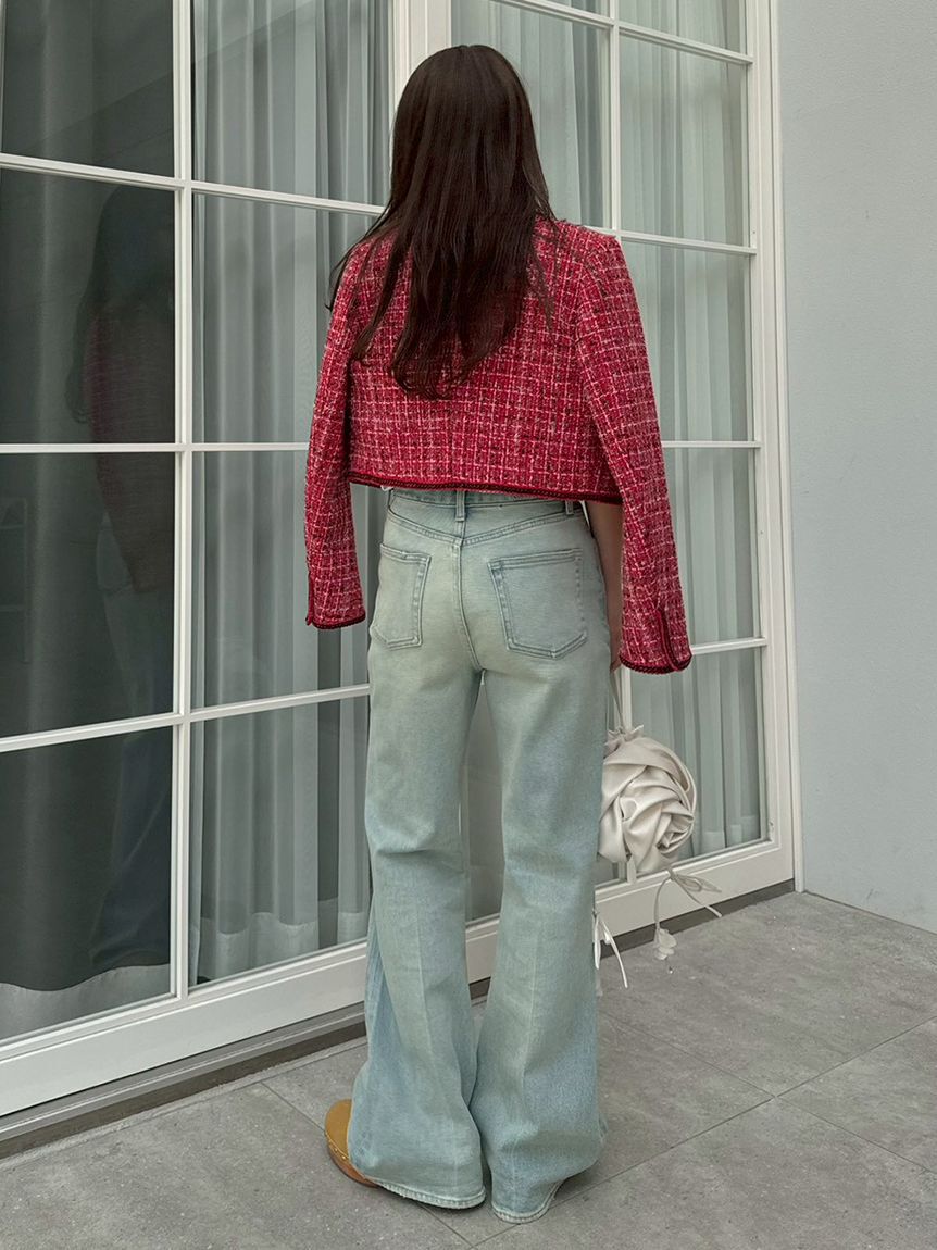 LILY BROWN「ツイードジャケット」|ノーカラージャケット|