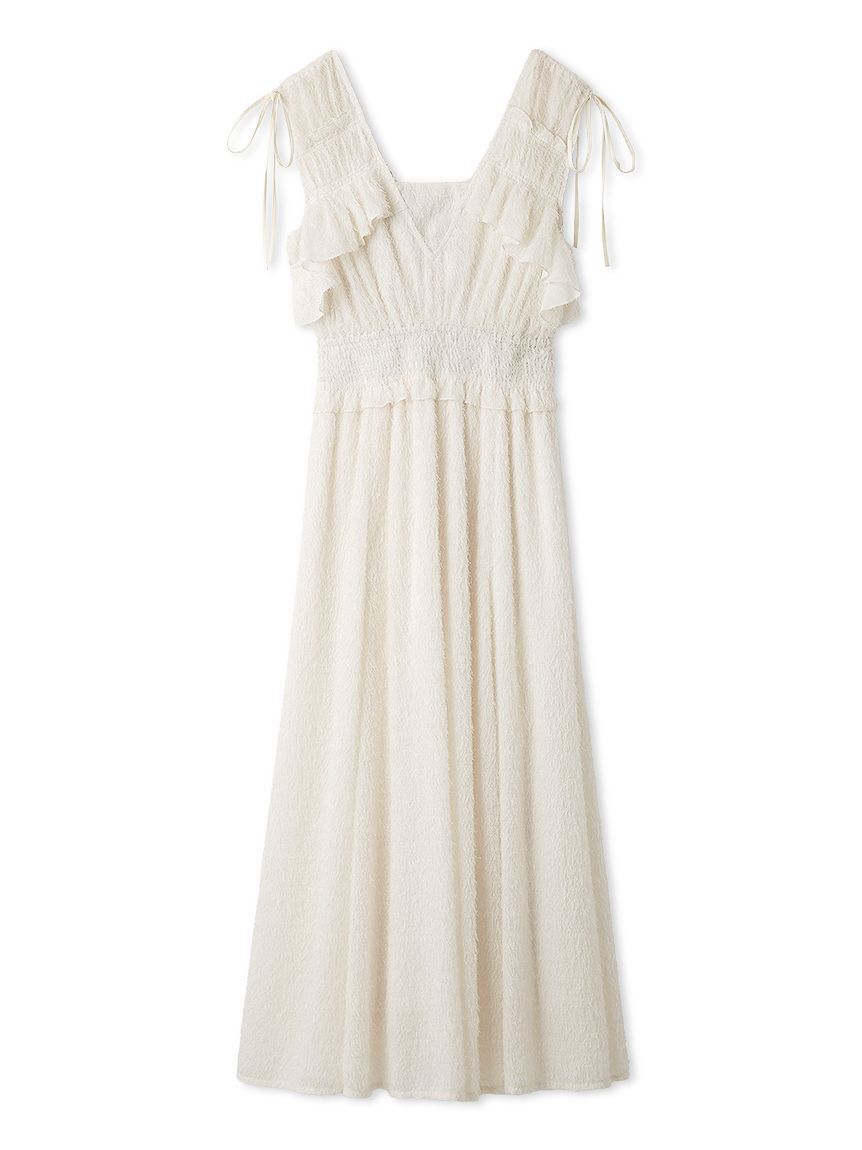 LILY BROWN「フリンジジャガードシャーリングワンピース」|ワンピース|