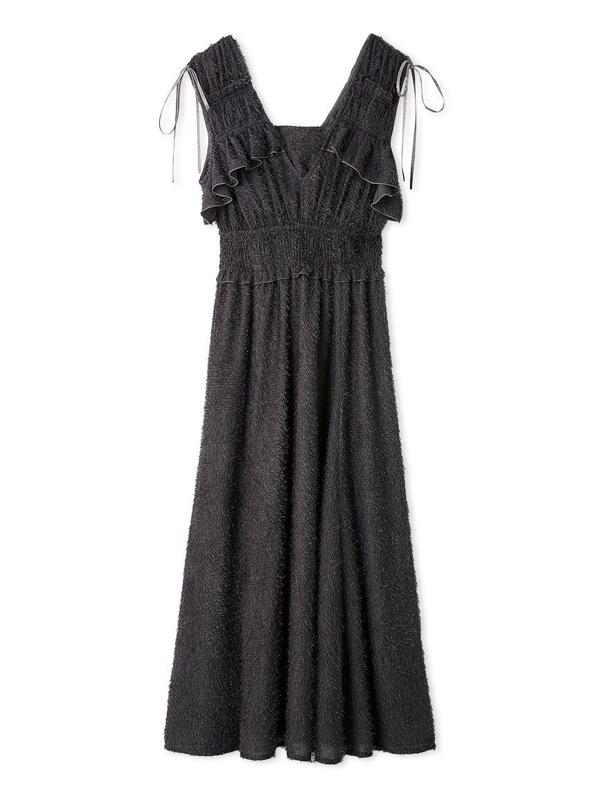 LILY BROWN「フリンジジャガードシャーリングワンピース」|ワンピース|