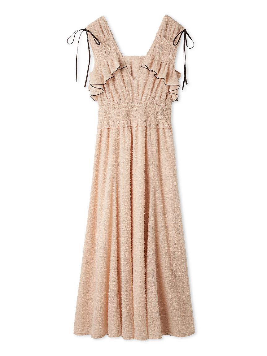 LILY BROWN「フリンジジャガードシャーリングワンピース」|ワンピース|