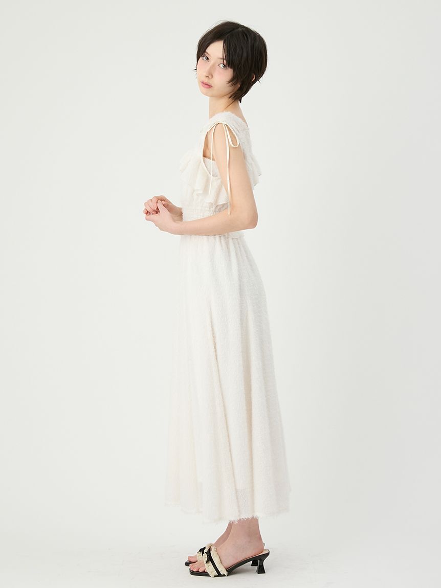 LILY BROWN「フリンジジャガードシャーリングワンピース」|ワンピース|