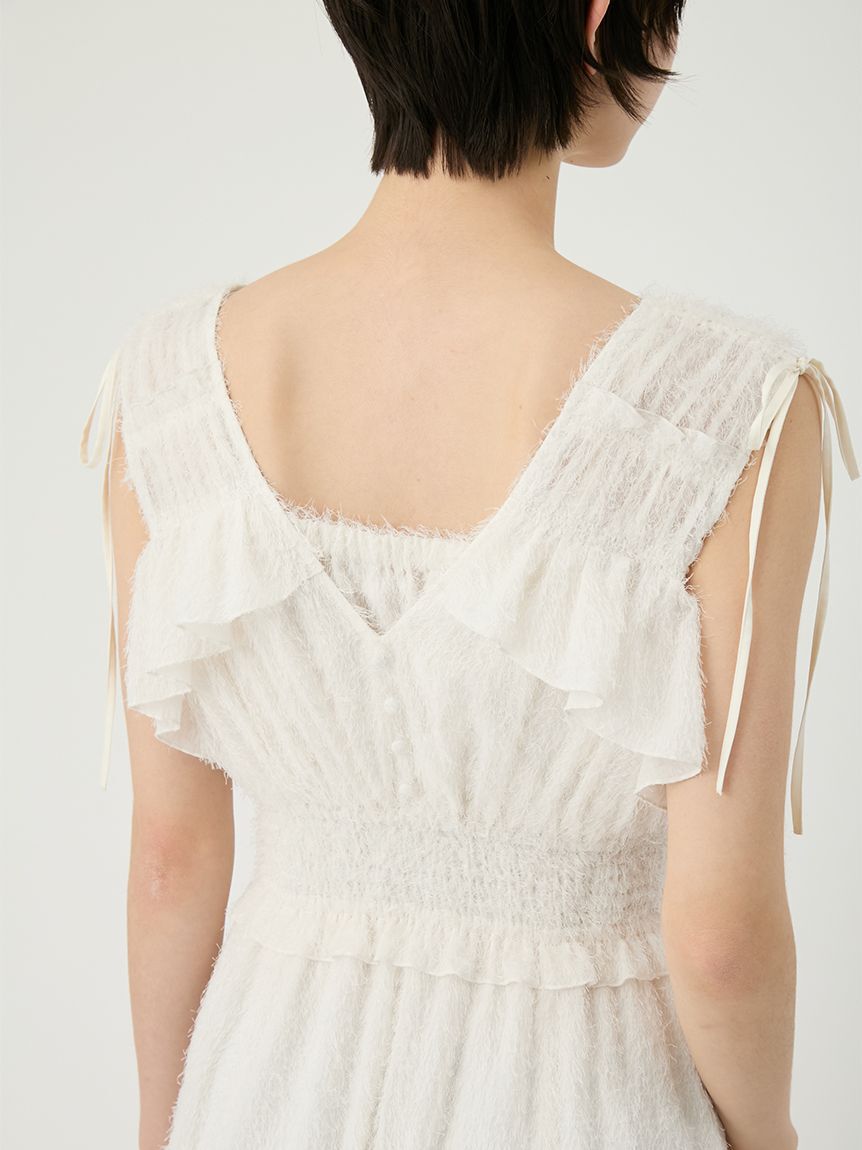 LILY BROWN「フリンジジャガードシャーリングワンピース」|ワンピース|