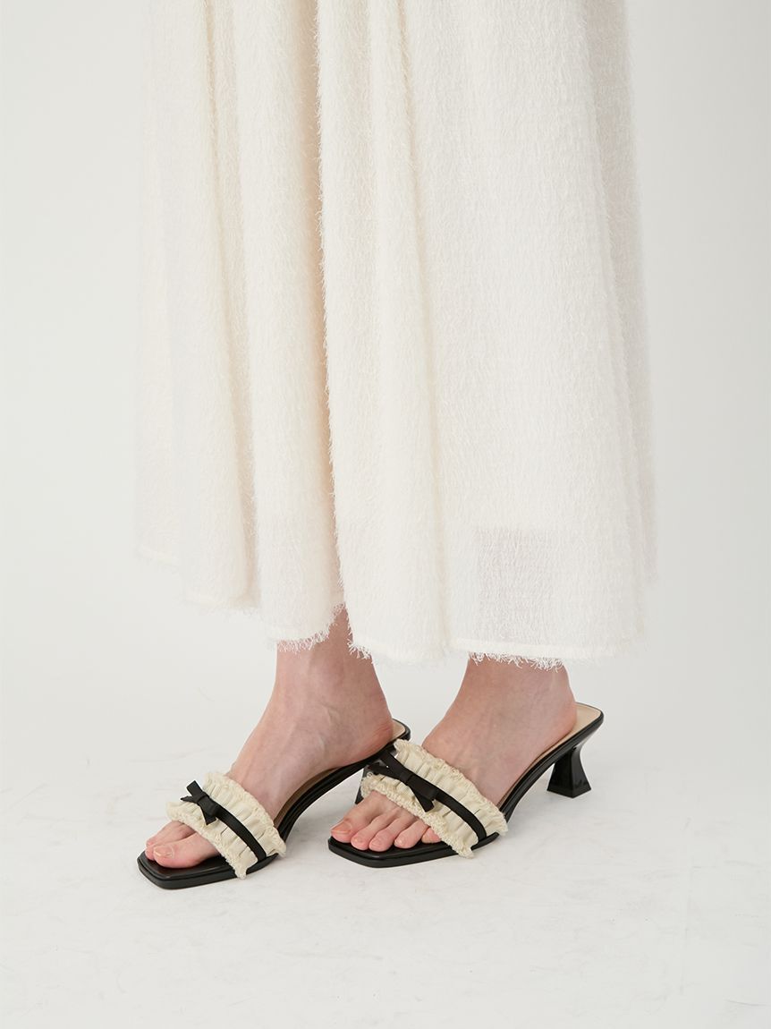 LILY BROWN「フリンジジャガードシャーリングワンピース」|ワンピース|