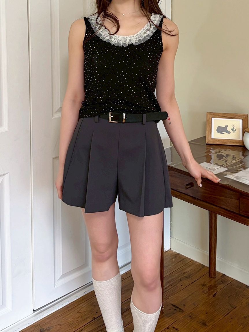 LILY BROWN「ベルト付きタックショートパンツ」|その他|