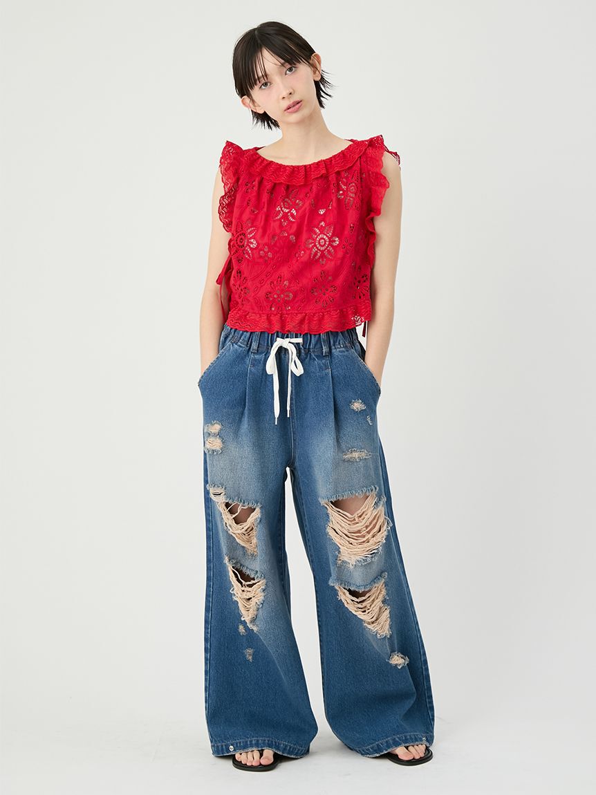 LILY BROWN「レーストリムブラウス」|シャツ・ブラウス|