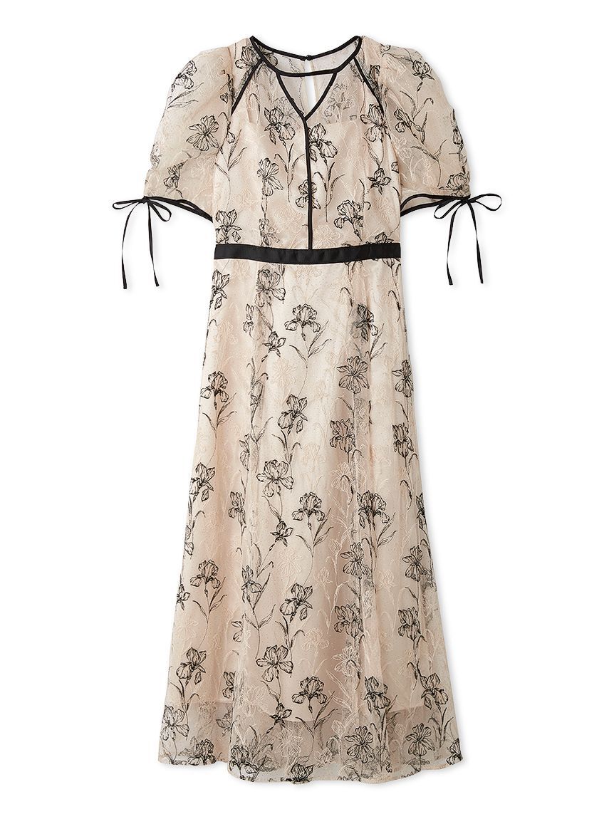 LILY BROWN「バイカラーエンブロイダリードレス」|ドレス|