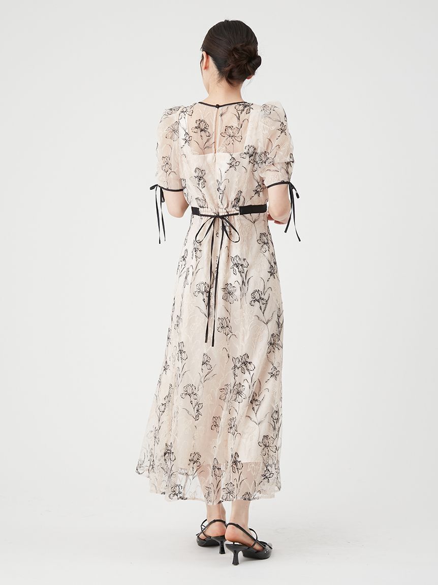 LILY BROWN「バイカラーエンブロイダリードレス」|ドレス|