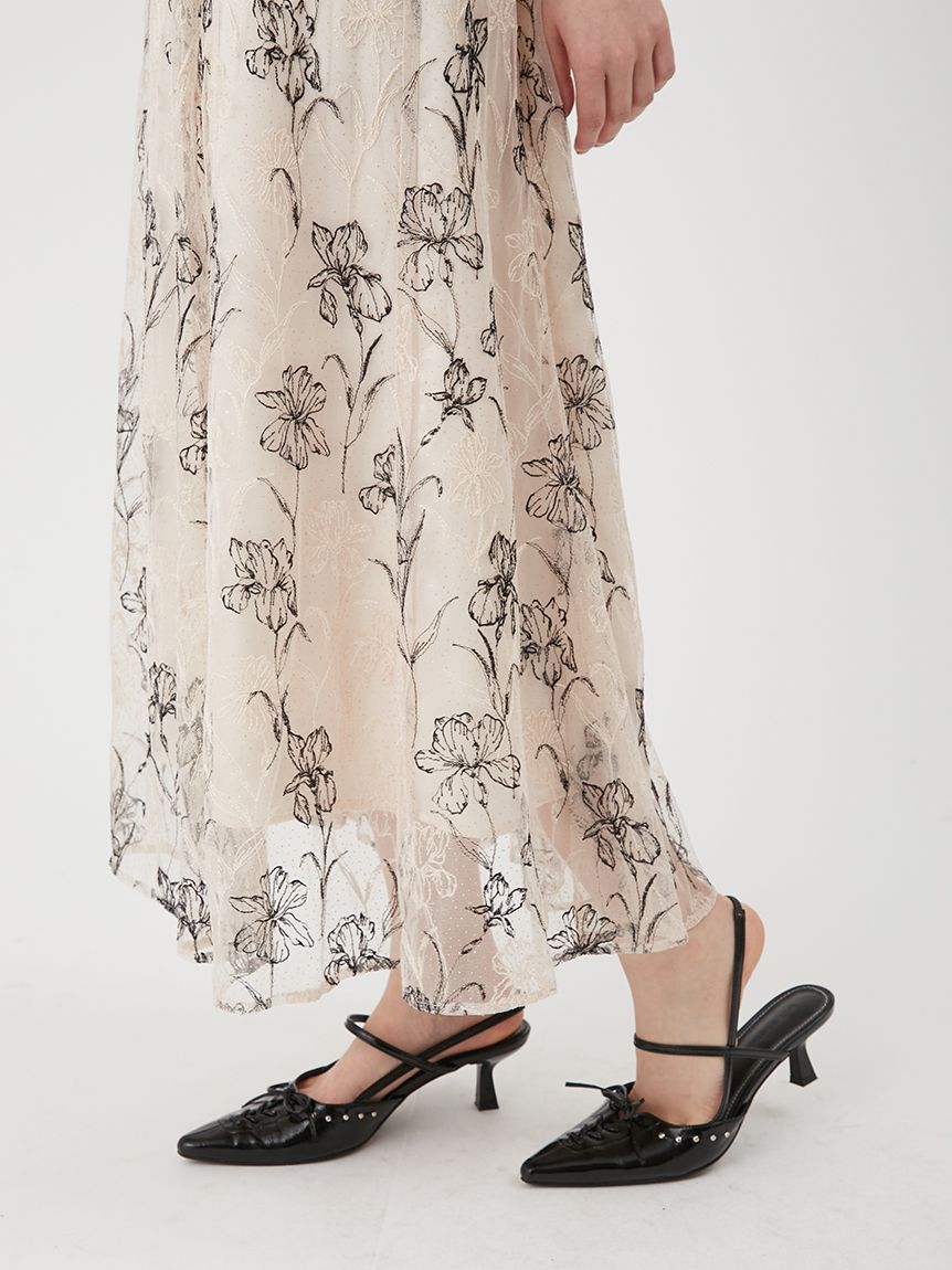 LILY BROWN「バイカラーエンブロイダリードレス」|ドレス|