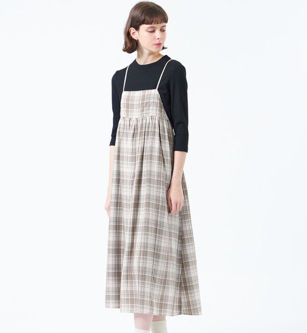 MACKINTOSH PHILOSOPHY「タータンチェックキャミワンピース」|ワンピース|ベージュ