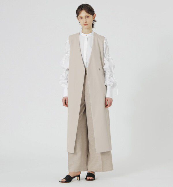  「オックスリネーラタックワイドパンツ」|スラックス|