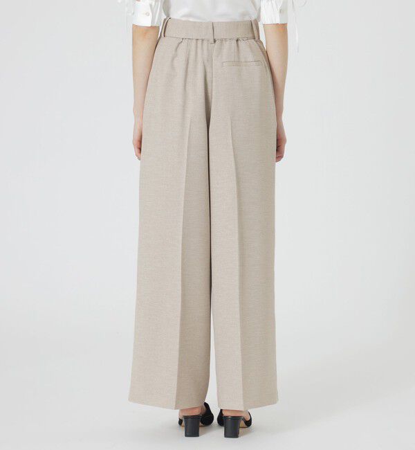  「オックスリネーラタックワイドパンツ」|スラックス|
