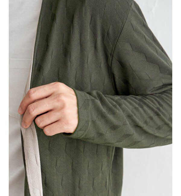 ikka「ジャカードボタンレスカーディガン」|カーディガン|