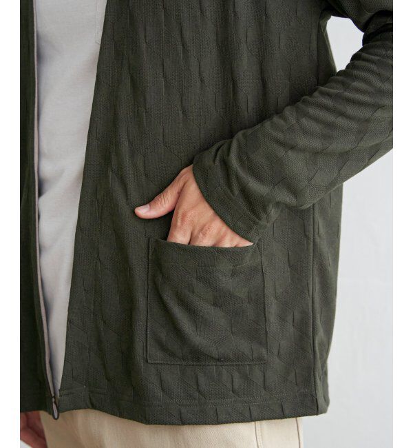 ikka「ジャカードボタンレスカーディガン」|カーディガン|