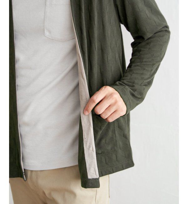 ikka「ジャカードボタンレスカーディガン」|カーディガン|