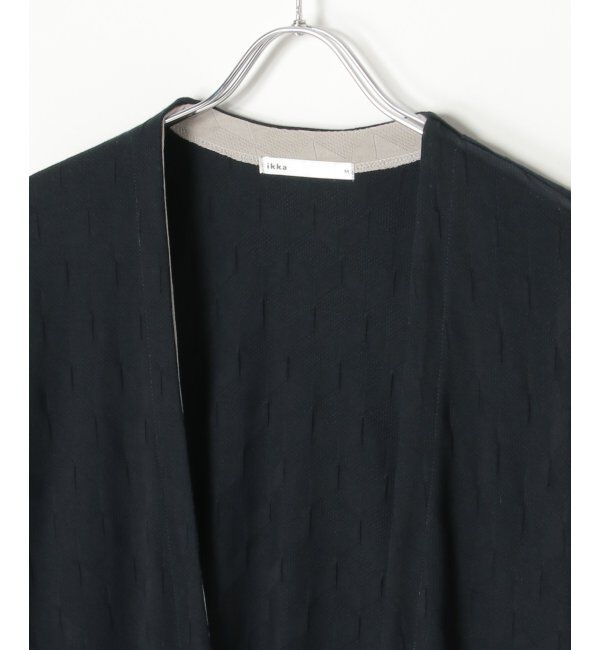 ikka「ジャカードボタンレスカーディガン」|カーディガン|