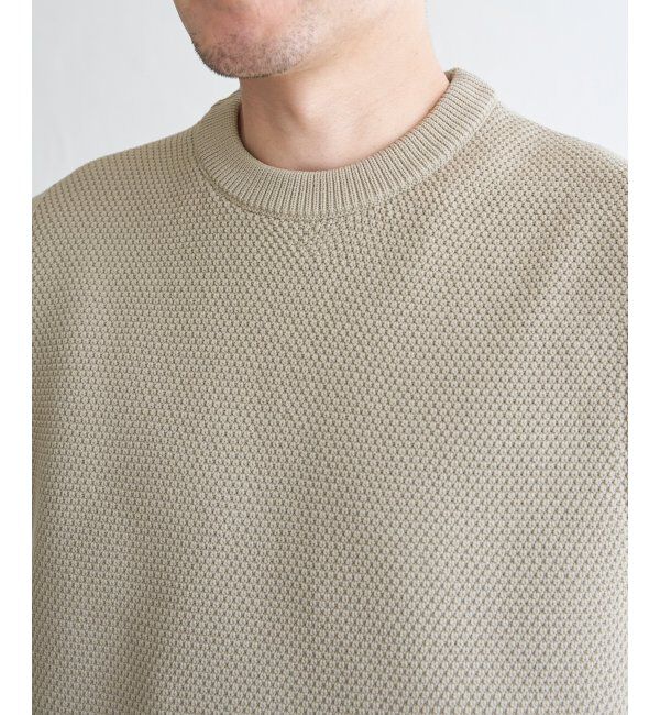 ikka「【洗濯機で洗える】GOKU楽ニット鹿の子ベスト」|ニット・セーター|