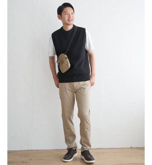 ikka「【洗濯機で洗える】GOKU楽ニット鹿の子ベスト」|ニット・セーター|