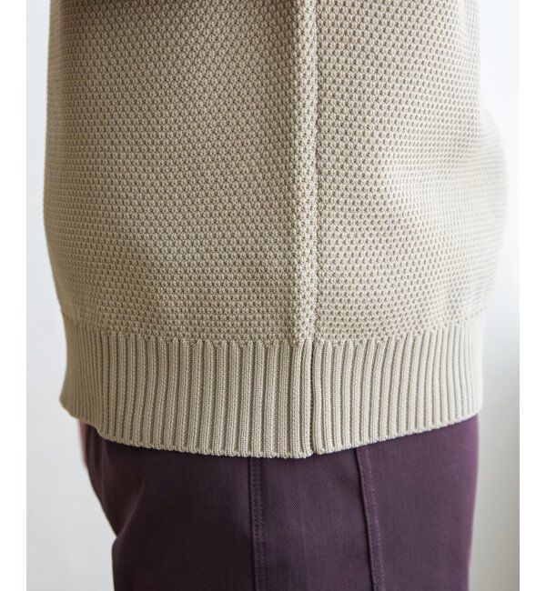 ikka「【洗濯機で洗える】GOKU楽ニット鹿の子ベスト」|ニット・セーター|