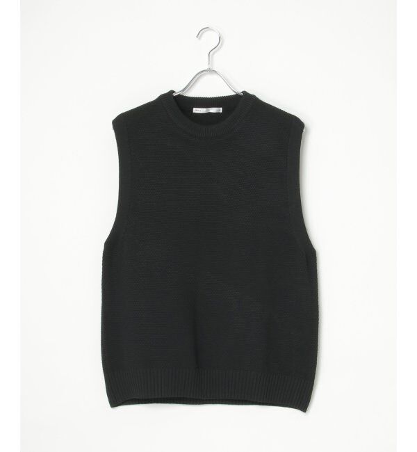 ikka「【洗濯機で洗える】GOKU楽ニット鹿の子ベスト」|ニット・セーター|