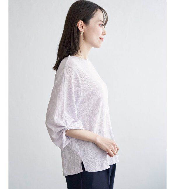 IKKA LOUNGE「ジャガードホイップスリーブプルオーバー」|Tシャツ・カットソー|