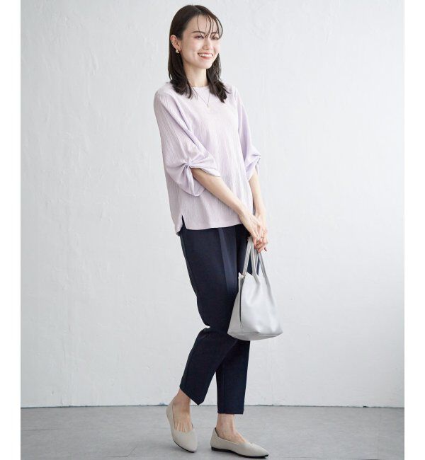 IKKA LOUNGE「ジャガードホイップスリーブプルオーバー」|Tシャツ・カットソー|