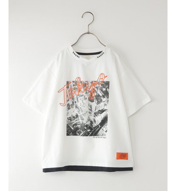 ikka kids「【親子コーデ】冷感ロープ襟プリントTシャツ（120~160cm）」|Tシャツ・カットソー|オフホワイト