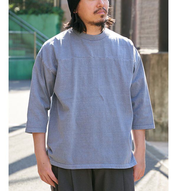 VENCE share style「【Goodwear】製品染め7分袖SUPER BIGフットボールTシャツ」|Tシャツ・カットソー|