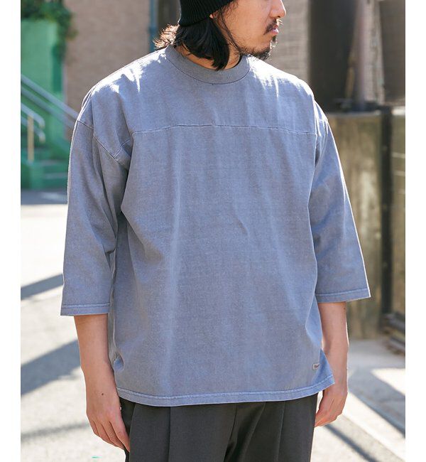 VENCE share style「【Goodwear】製品染め7分袖SUPER BIGフットボールTシャツ」|Tシャツ・カットソー|