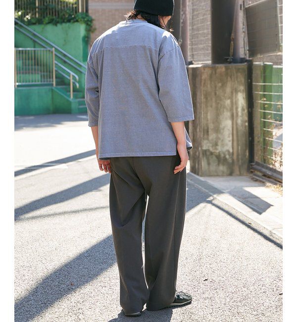 VENCE share style「【Goodwear】製品染め7分袖SUPER BIGフットボールTシャツ」|Tシャツ・カットソー|