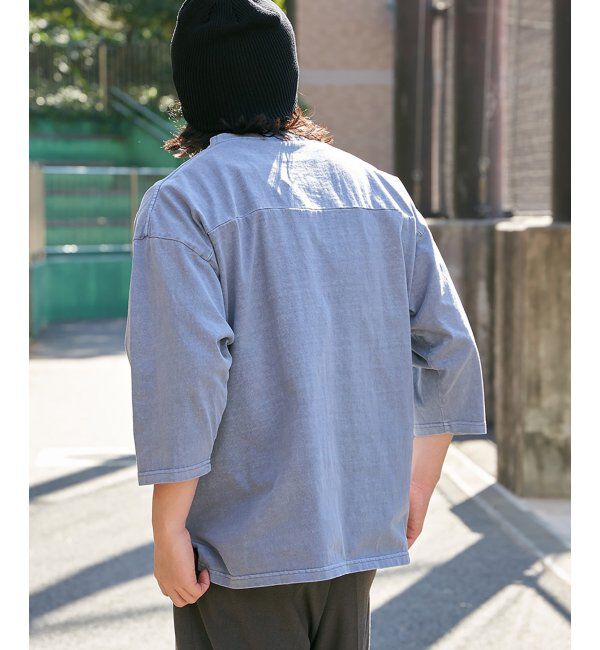 VENCE share style「【Goodwear】製品染め7分袖SUPER BIGフットボールTシャツ」|Tシャツ・カットソー|