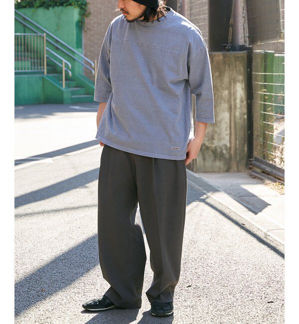 VENCE share style「【Goodwear】製品染め7分袖SUPER BIGフットボールTシャツ」|Tシャツ・カットソー|