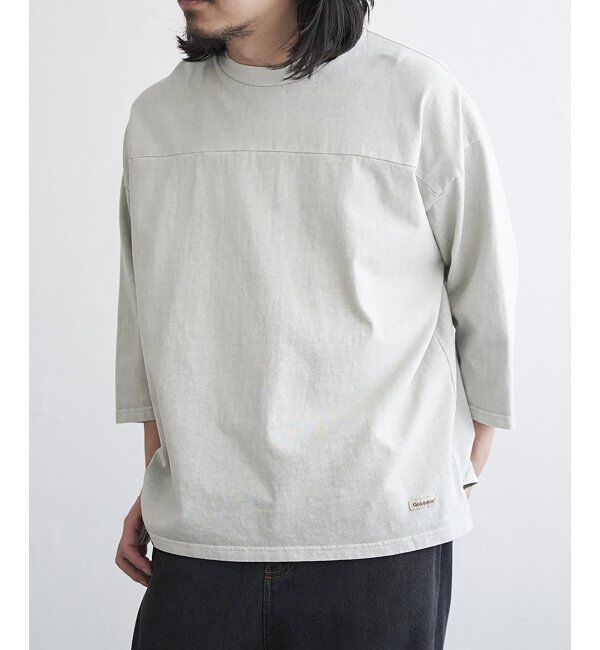 VENCE share style「【Goodwear】製品染め7分袖SUPER BIGフットボールTシャツ」|Tシャツ・カットソー|