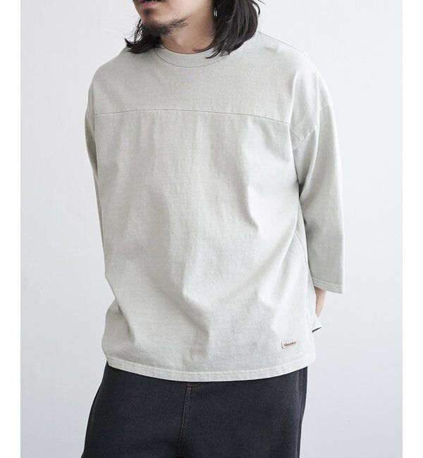 VENCE share style「【Goodwear】製品染め7分袖SUPER BIGフットボールTシャツ」|Tシャツ・カットソー|