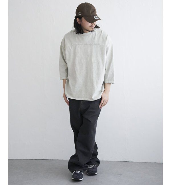 VENCE share style「【Goodwear】製品染め7分袖SUPER BIGフットボールTシャツ」|Tシャツ・カットソー|